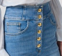 Elisabetta Franchi - BLUE JEANS CLARO DE BOTA ACAMPANADA