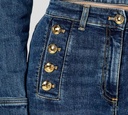 Elisabetta Franchi - BLUE JEANS DENIM DE BOTA ACAMPANADA