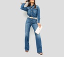 Elisabetta Franchi - ENTERIZO MANGA LARGA DE JEAN CON BOTONES DORADOS