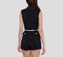 Elisabetta Franchi - RUMPER SIN MANGAS CON BORDES BLANCOS