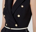 Elisabetta Franchi - RUMPER SIN MANGAS CON BORDES BLANCOS