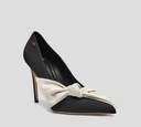 Elisabetta Franchi - TACON NEGRO CON LAZO BEIGE