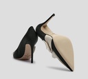 Elisabetta Franchi - TACON NEGRO CON LAZO BEIGE