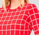 Elisabetta Franchi - BLUSA JACQUARD MANGA CORTA CON PATRÓN DE LOGO
