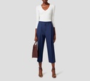 Elisabetta Franchi - PANTALON CORTO AZUL CON COSTURAS BLANCAS