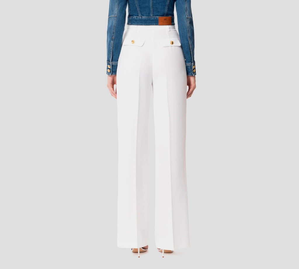 Elisabetta Franchi - PANTALON BLANCO PERLA