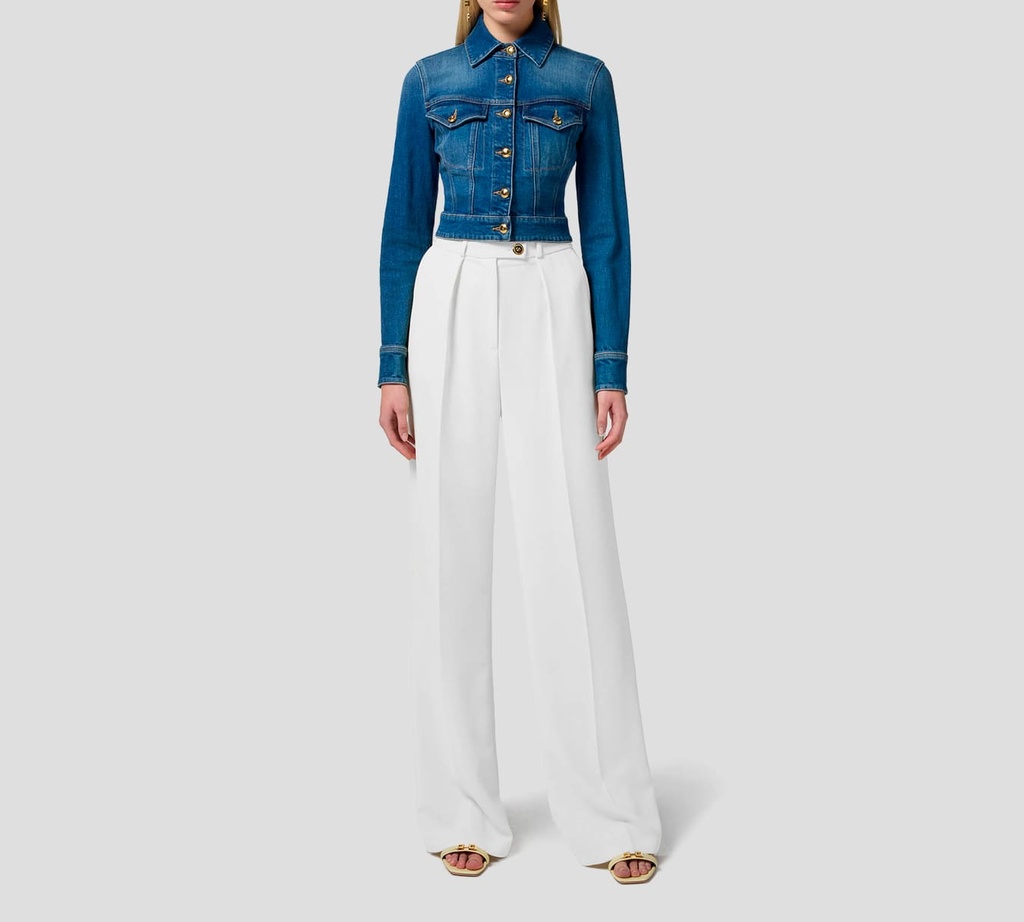 Elisabetta Franchi - PANTALON BLANCO PERLA