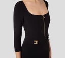 Elisabetta Franchi - VESTIDO NEGRO CON CIERRE DORADO