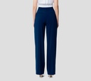 Elisabetta Franchi - PANTALÓN EN CREPÉ FLUIDO CORTE RECTO CON PINZA