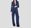 Elisabetta Franchi - PANTALÓN EN CREPÉ FLUIDO CORTE RECTO CON PINZA