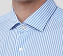 Xacus - CAMISA BLANCA CON RAYAS AZULES