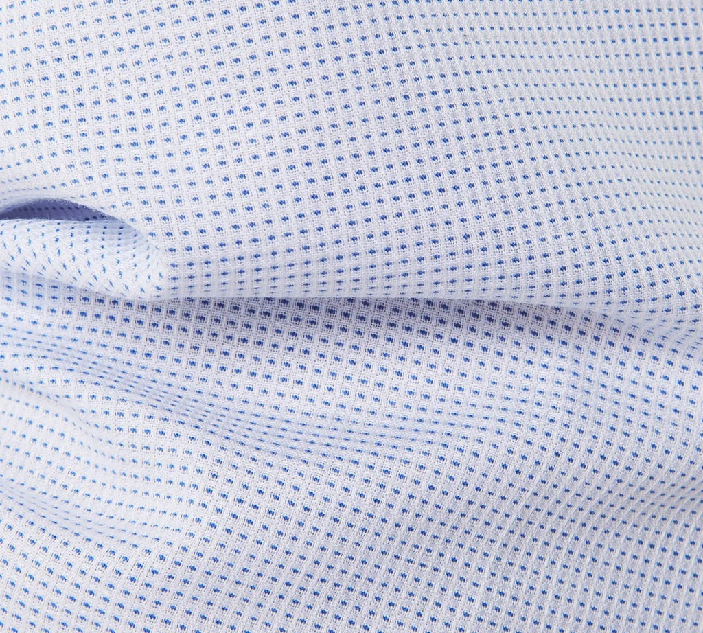 Xacus - CAMISA BLANCA CON PUNTOS AZULES