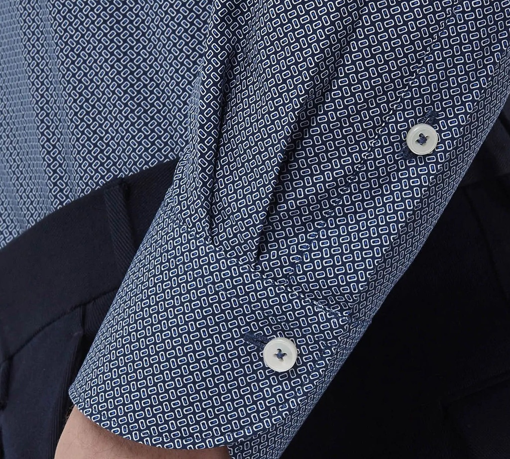 Xacus - CAMISA AZUL CON DETALLES AZULES