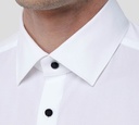 Xacus - CAMISA BLANCA CON BOTONES NEGROS COMPLETOS