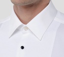 Xacus - CAMISA BLANCA CON TEXTURA Y BOTONES NEGROS