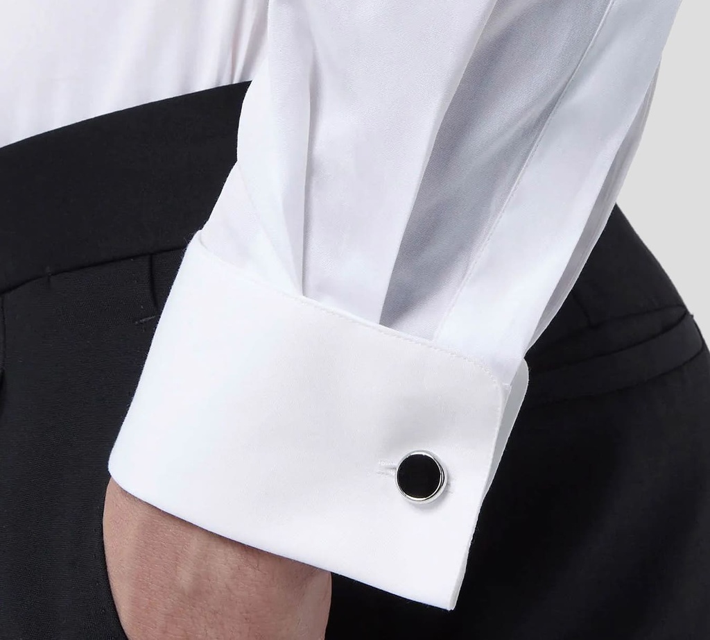 Xacus - CAMISA BLANCA CON BOTONES NEGROS