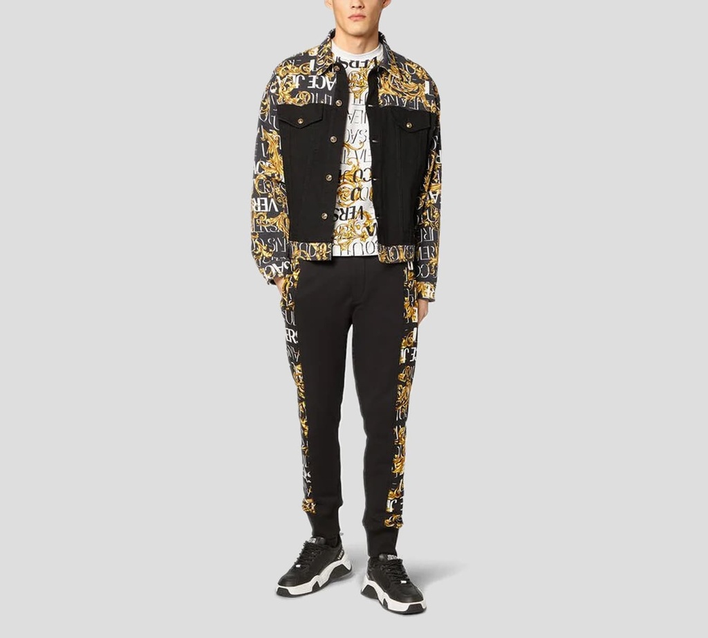 Versace Jeans Couture - FRANELA BLANCA MANGA CORTA CON ESTAMPADO DE BAROQUE
