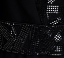 Elie Saab - VESTIDO MIDI NEGRO EN CREPE CON DETALLES BRILLANTES