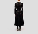 Elie Saab - VESTIDO MIDI MACRAME, NEGRO