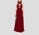 Elie Saab - VESTIDO LARGO DE SEDA, RUBY INTENSO