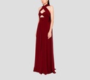 Elie Saab - VESTIDO LARGO DE SEDA, RUBY INTENSO
