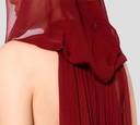 Elie Saab - VESTIDO LARGO DE SEDA, RUBY INTENSO