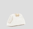 Elie Saab - CARTERA ESTILO SOBRE DE CUERO, BLANCO