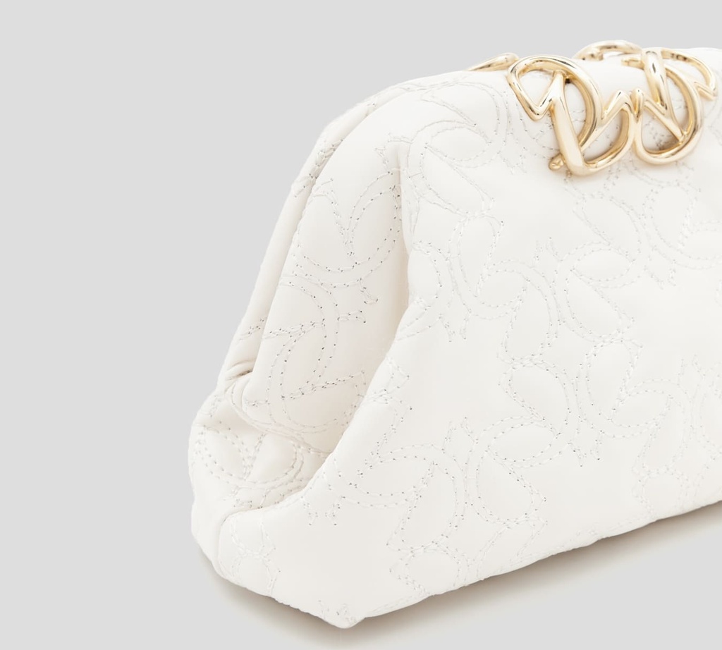 Elie Saab - CARTERA ESTILO SOBRE DE CUERO, BLANCO