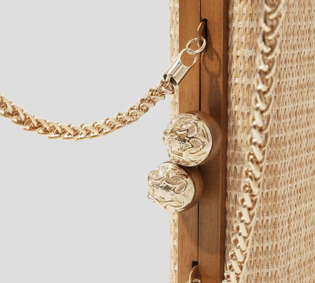 Elie Saab - CARTERA MINAUDIERE DE YUTE, NUDE