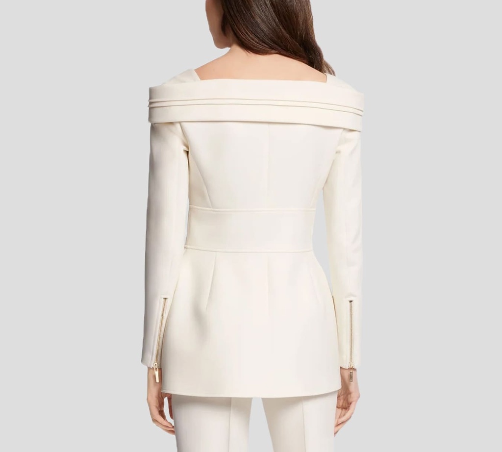 Elie Saab - CHAQUETA ABIERTA OFF WHITE