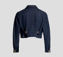 Elie Saab - CHAQUETA DE JEANS DENIM CON BROCHES DORADOS