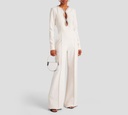 Elie Saab - ENTERIZO, CADY BLANCO CON BRILLANTES PLATEADOS