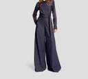 Elie Saab - ENTERIZO DE JEANS CON DETALLES EN BRONCE