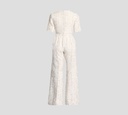 Elie Saab - VESTIDO OFF WHITE CON NEGRO Y BOLSILLOS
