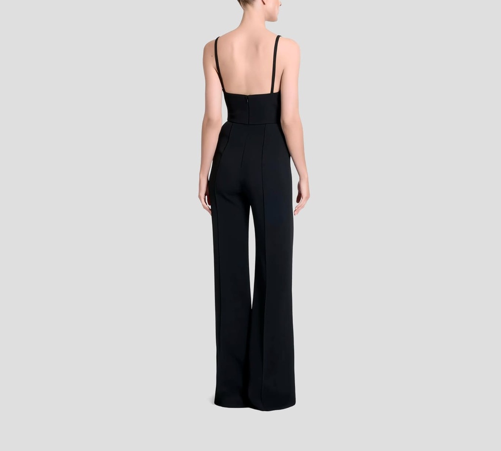 Elie Saab - ENTERIZO NEGRO DE TIRAS