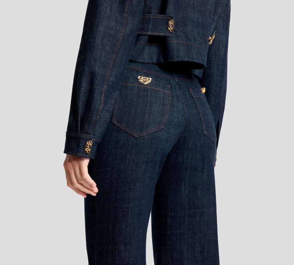 Elie Saab - JEANS DENIM BOTA ANCHA