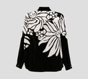 Elie Saab - BLUSA NEGRA CON FLORES BLANCAS