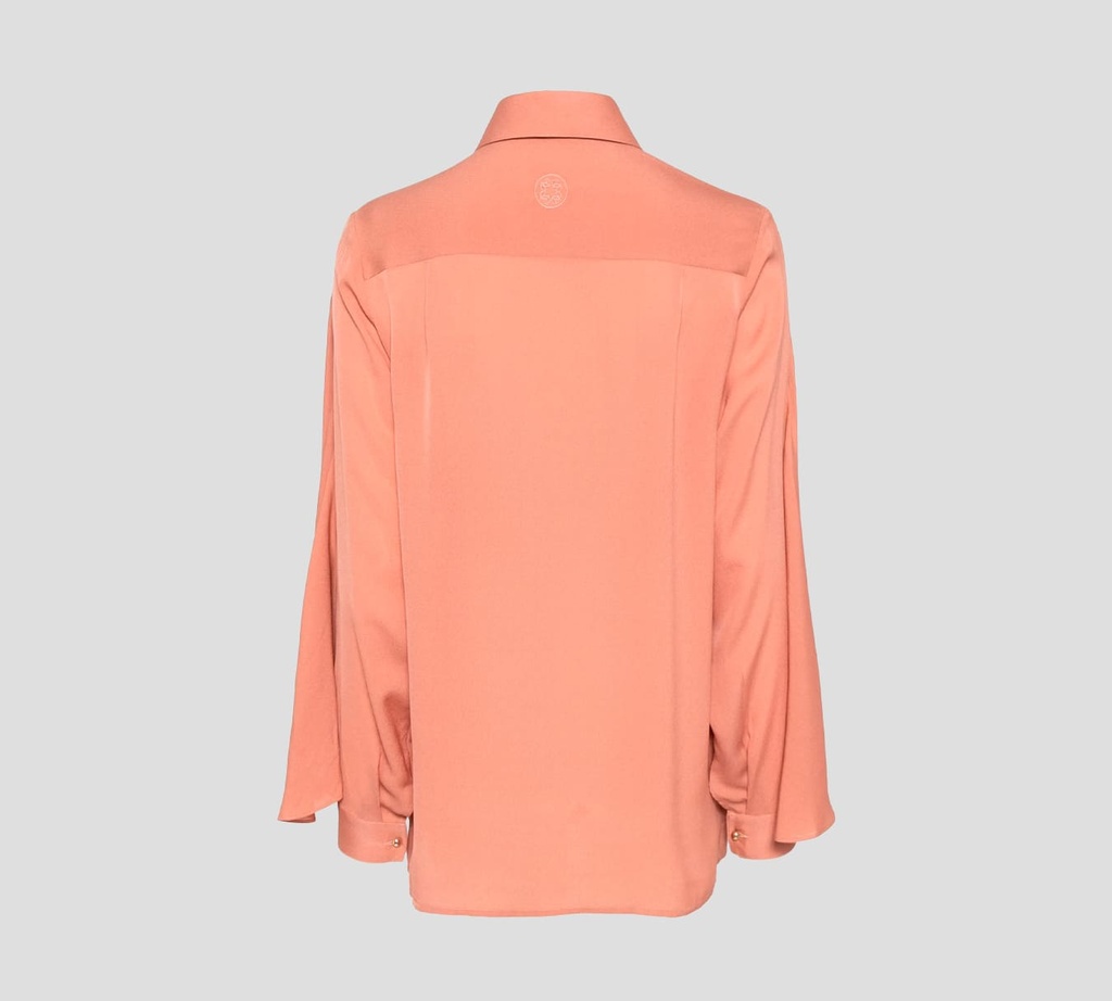 Elie Saab - BLUSA ROSADA CON LAZO Y BUFANDA