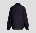 Elie Saab - BLUSA DE JEANS CON DETALLES EN BRONCE
