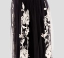 Elie Saab - FALDA NEGRA CON FLORES BLANCAS