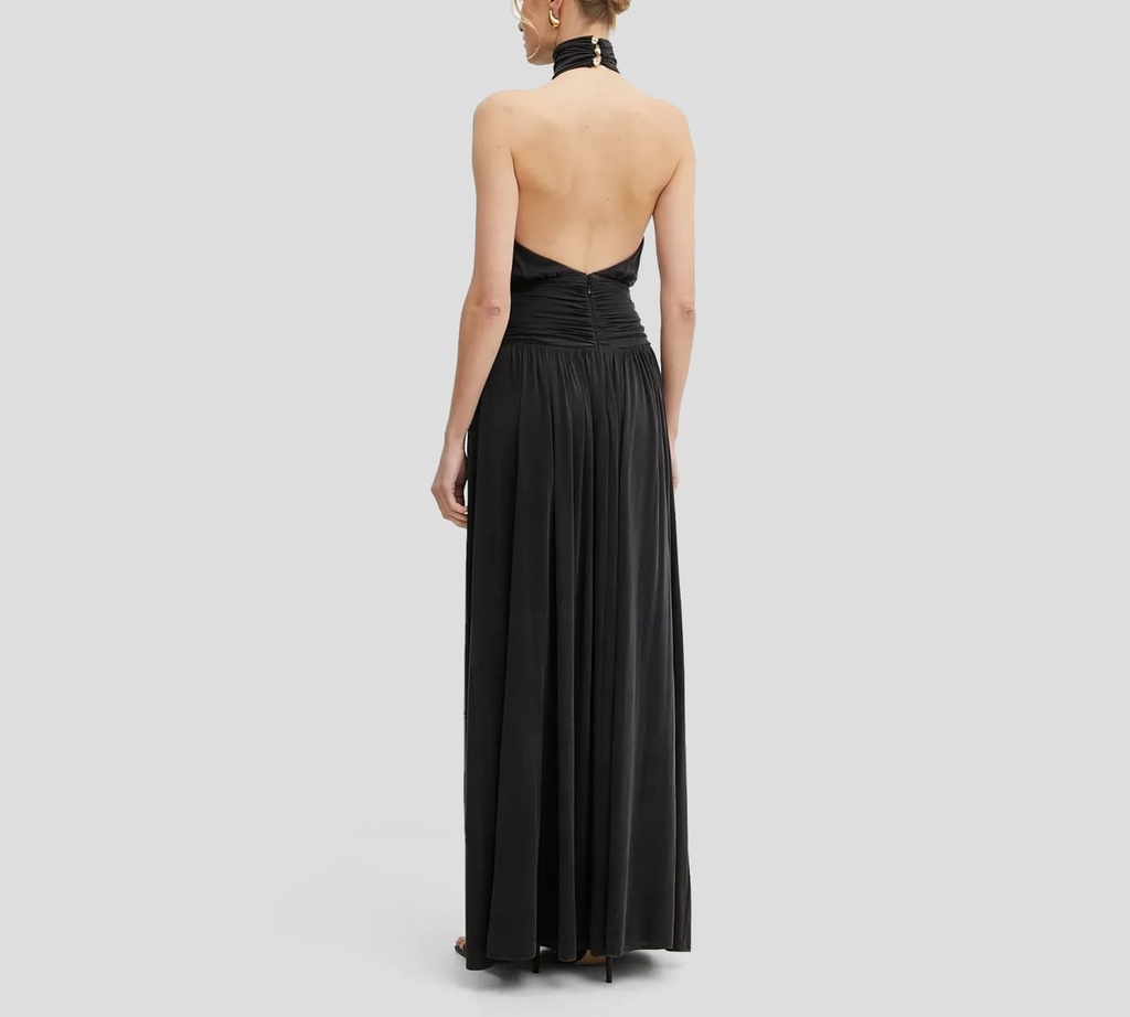 Elisabetta Franchi - VESTIDO GRIS DE ESPALDA DESCUBIERTA