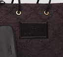 Elisabetta Franchi - CARTERA MARRON CUADRADA TEXTURIZADA