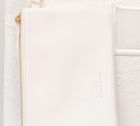 Elisabetta Franchi - CARTERA BLANCA CUADRADA TEXTURIZADA
