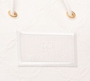 Elisabetta Franchi - CARTERA BLANCA CUADRADA TEXTURIZADA