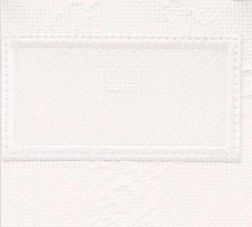 Elisabetta Franchi - CARTERA PEQUEÑA BLANCA TEXTURIZADA