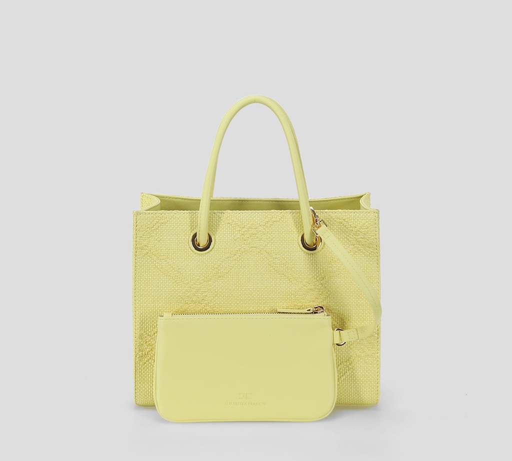 Elisabetta Franchi - CARTERA PEQUEÑA CUADRADA AMARILLA