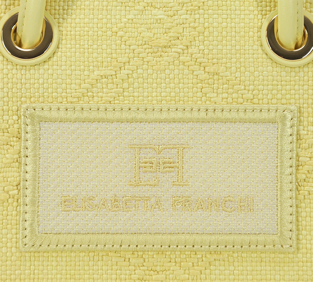 Elisabetta Franchi - CARTERA PEQUEÑA CUADRADA AMARILLA