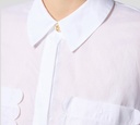 Elisabetta Franchi - BLUSA BLANCA MANGA LARGA TIPO TOP