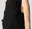 Elisabetta Franchi - BLUSA NEGRA SIN MANGAS CON BORDADO DE MARCA