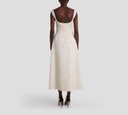 Elie Saab - VESTIDO OFF WHITE CON NEGRO SIN MANGAS Y BOLSILLOS